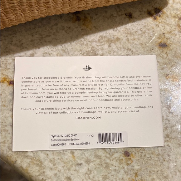 Brahmin Tan Woven Satchel - Picture 3 of 3